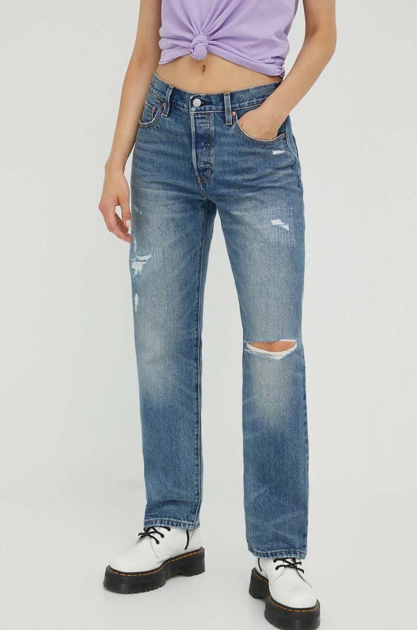 Rifle Levi's 501 90S dámske, stredne vysoký pás