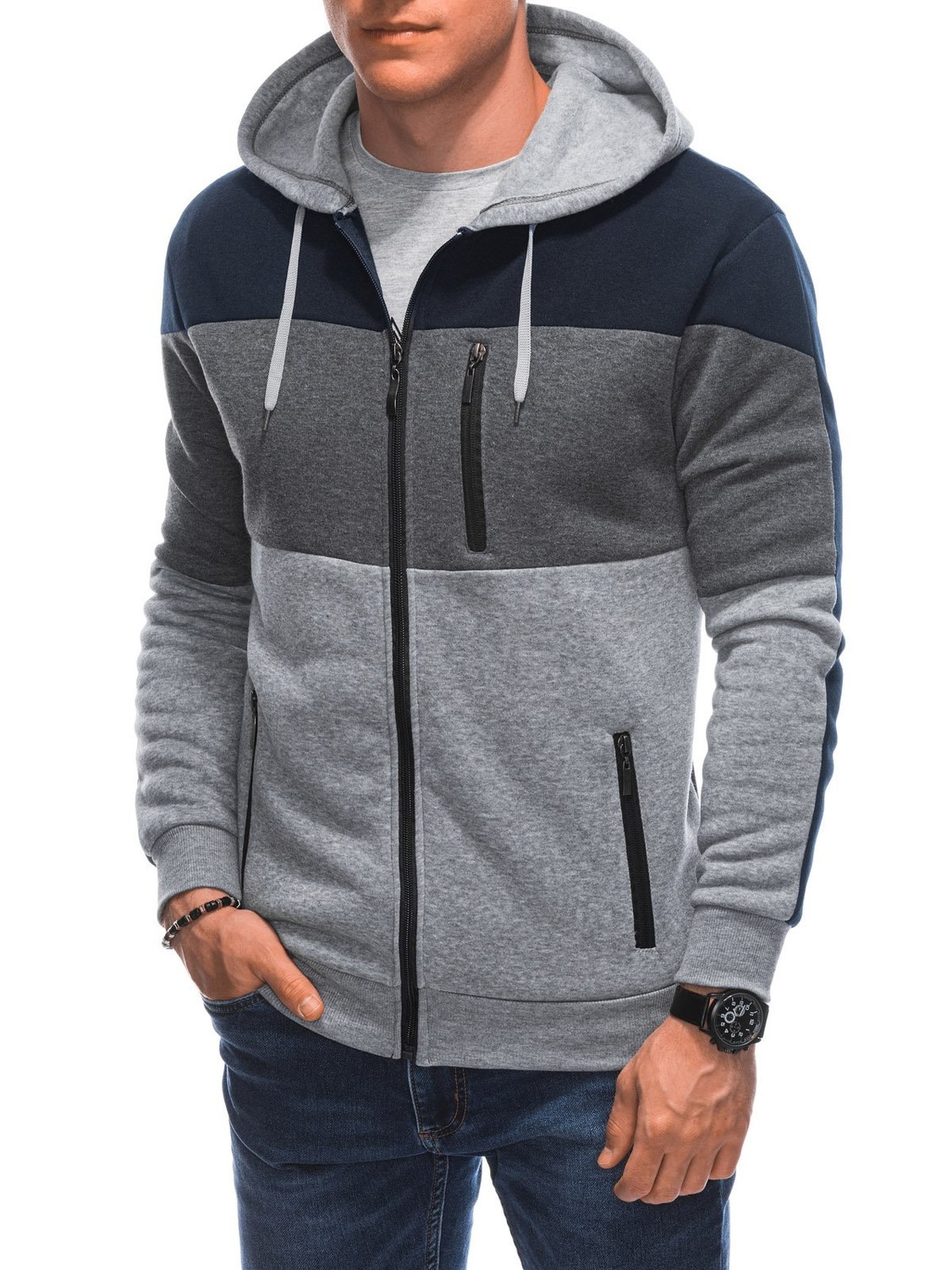 Edoti Men's zip-up sweatshirt