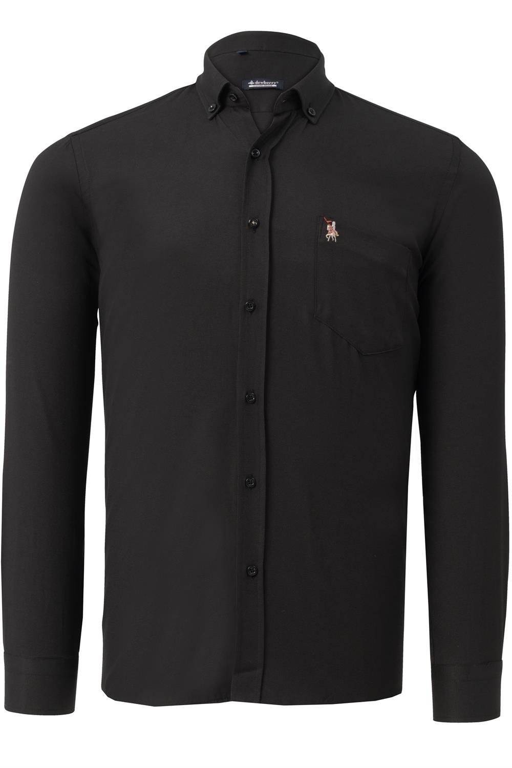 G785 DEWBERRY MEN'S SHIRT-BLACK