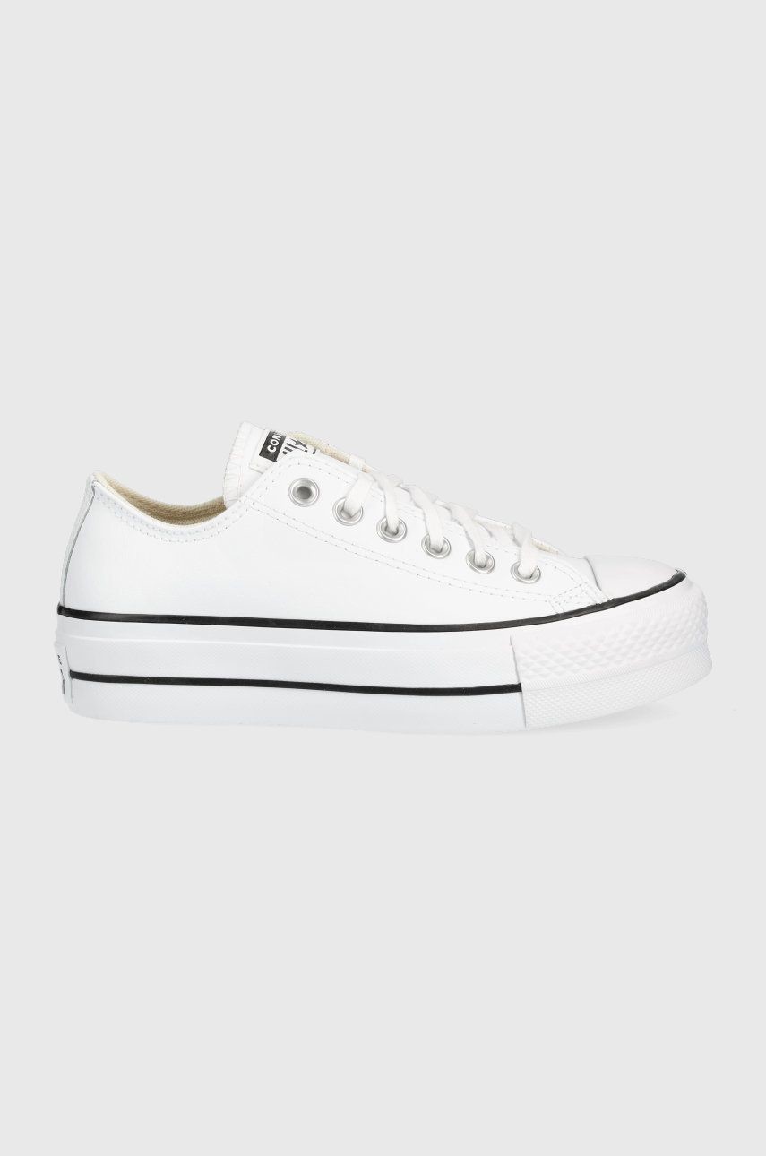 Kožené tenisky Converse 561680C dámske, biela farba