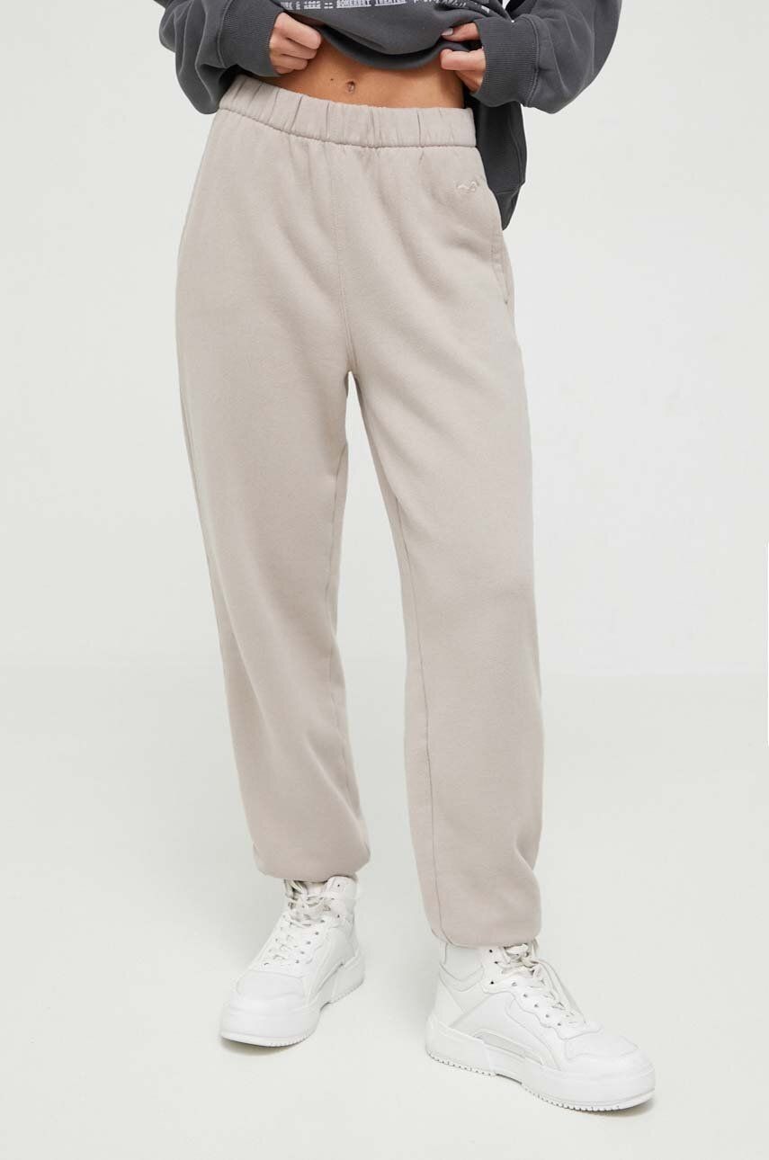 Tepláky Hollister Co. béžová farba, jednofarebné
