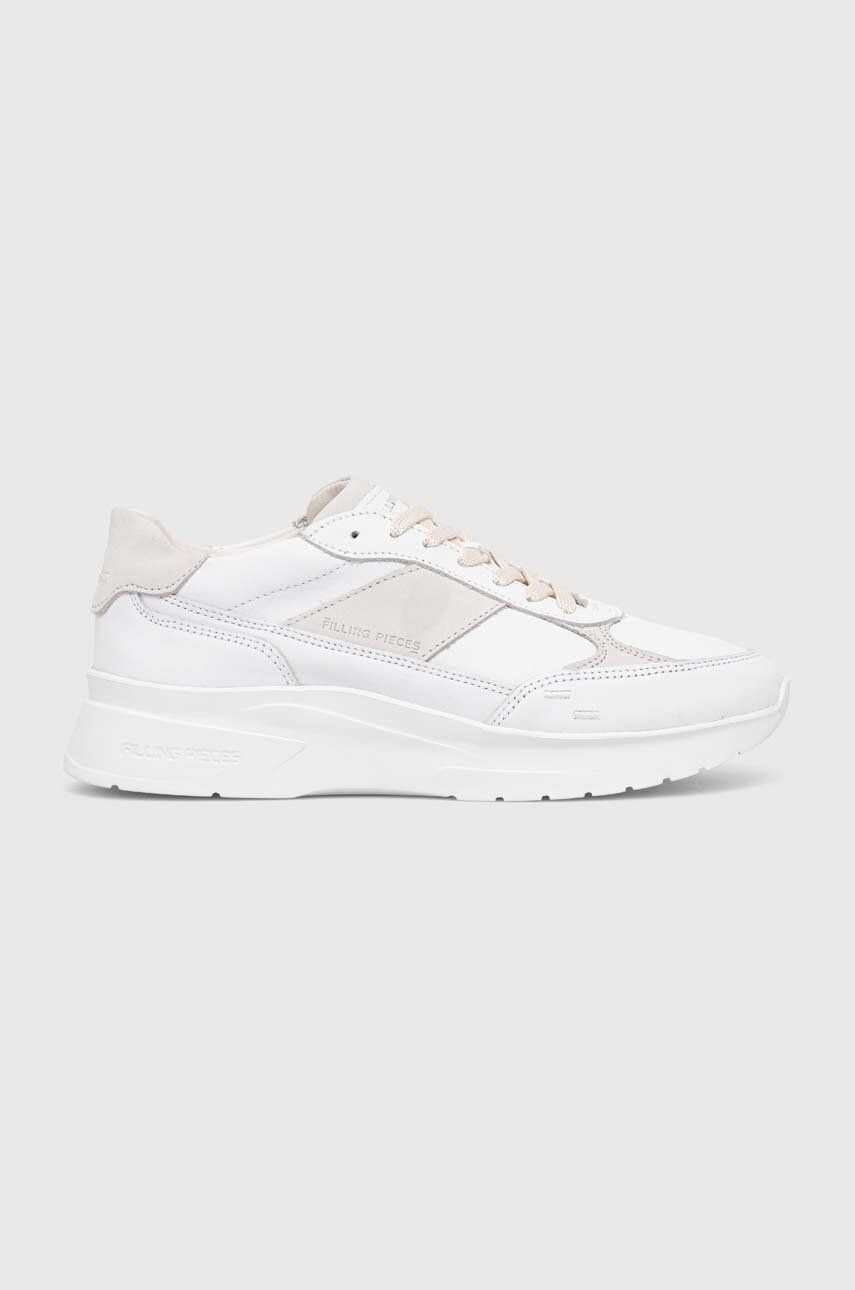 Kožené tenisky Filling Pieces Jet Runner biela farba, 17127362052