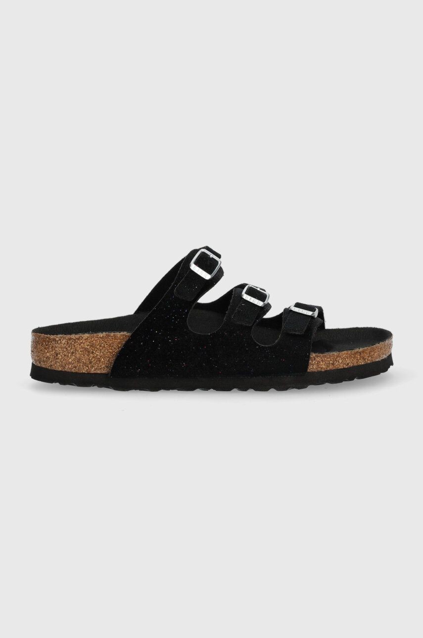 Detské šľapky Birkenstock Florida čierna farba