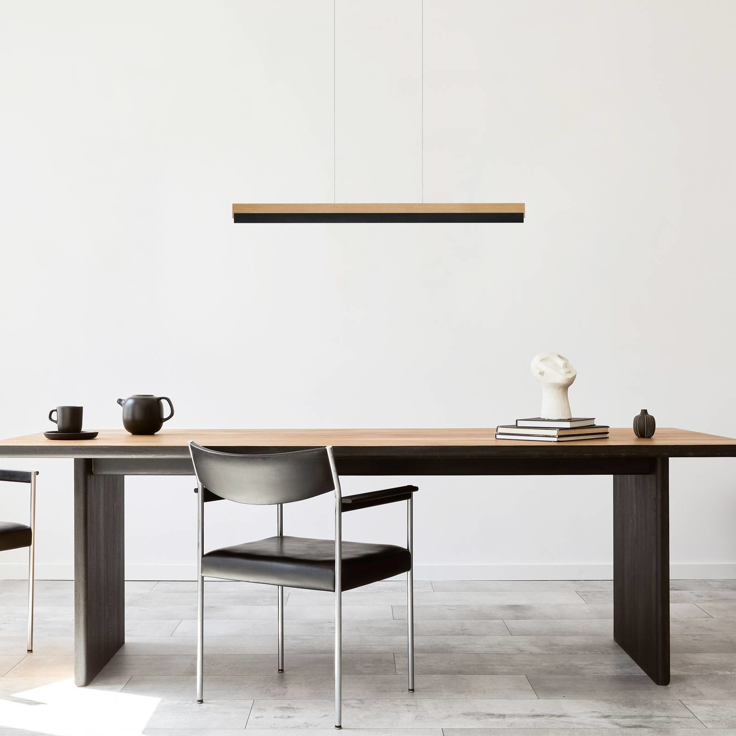 Rothfels Keijo LED svietidlo čierna/dub 103 cm