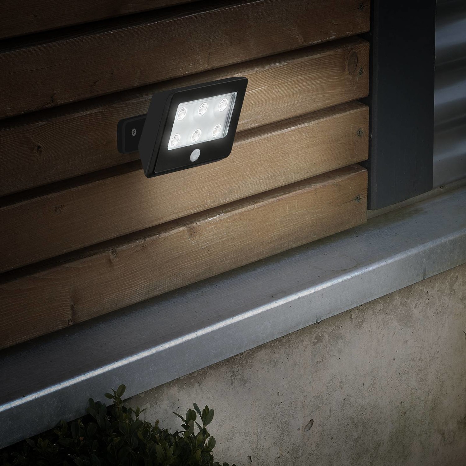 LED reflektor vonkajší Kollig snímač IP54, čierna
