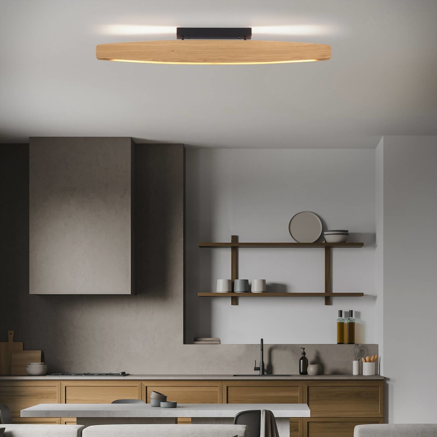 Rothfels Persida stropné LED svetlo, dub, 118 cm