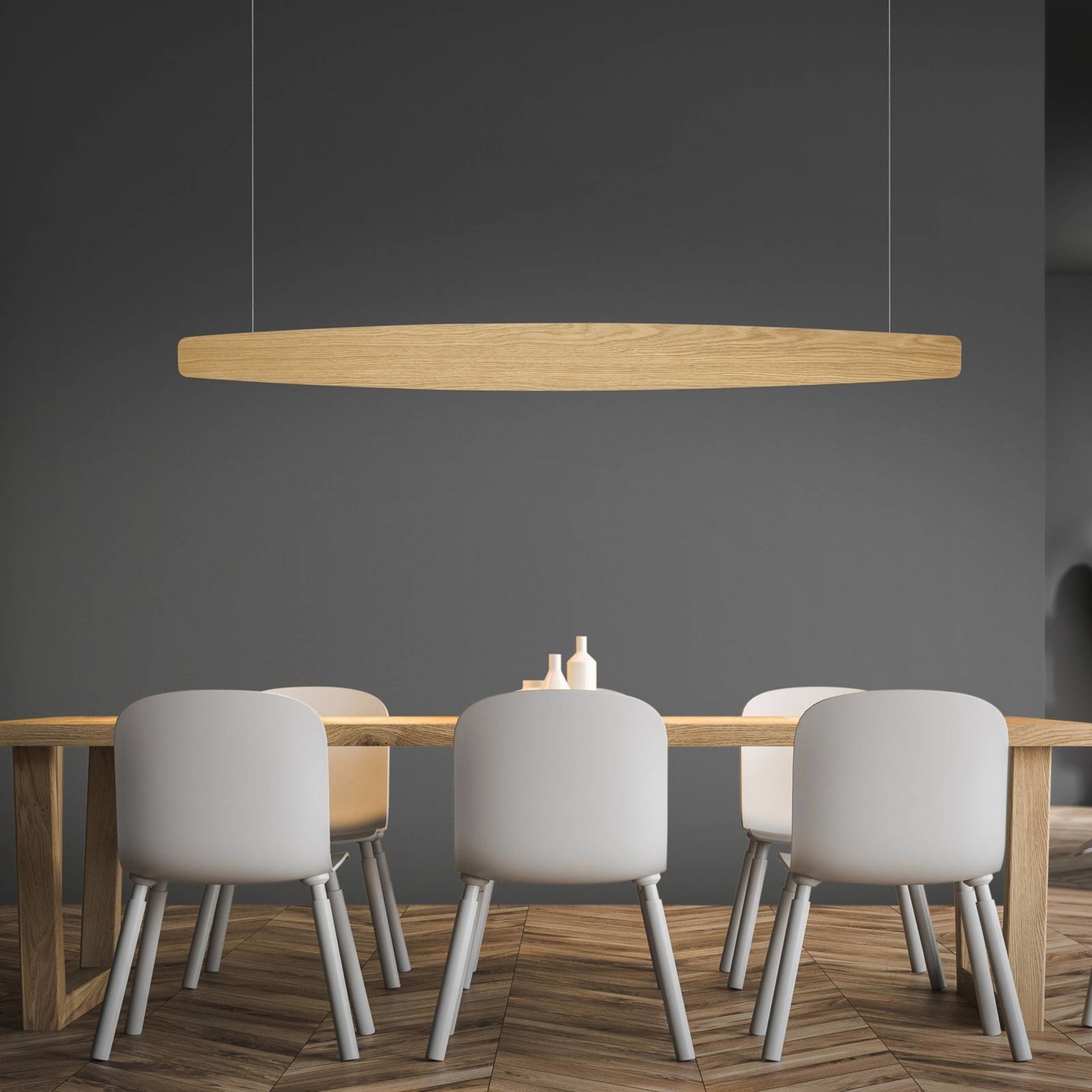 Rothfels Persida LED závesné svietidlo, dub 148 cm