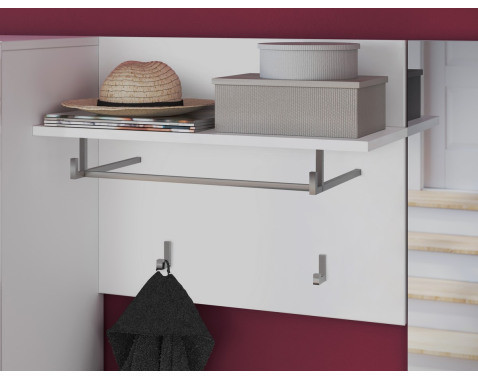 Predsieňový šatníkový panel Linus, biely%