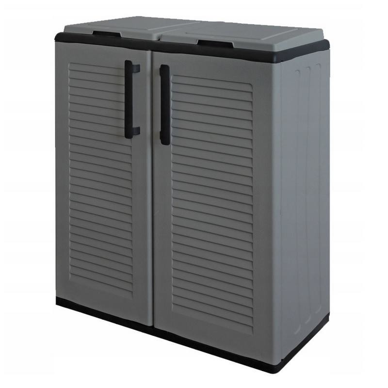 Plastový kôš na triedenie odpadu E71 s dvoma polohami - 120L