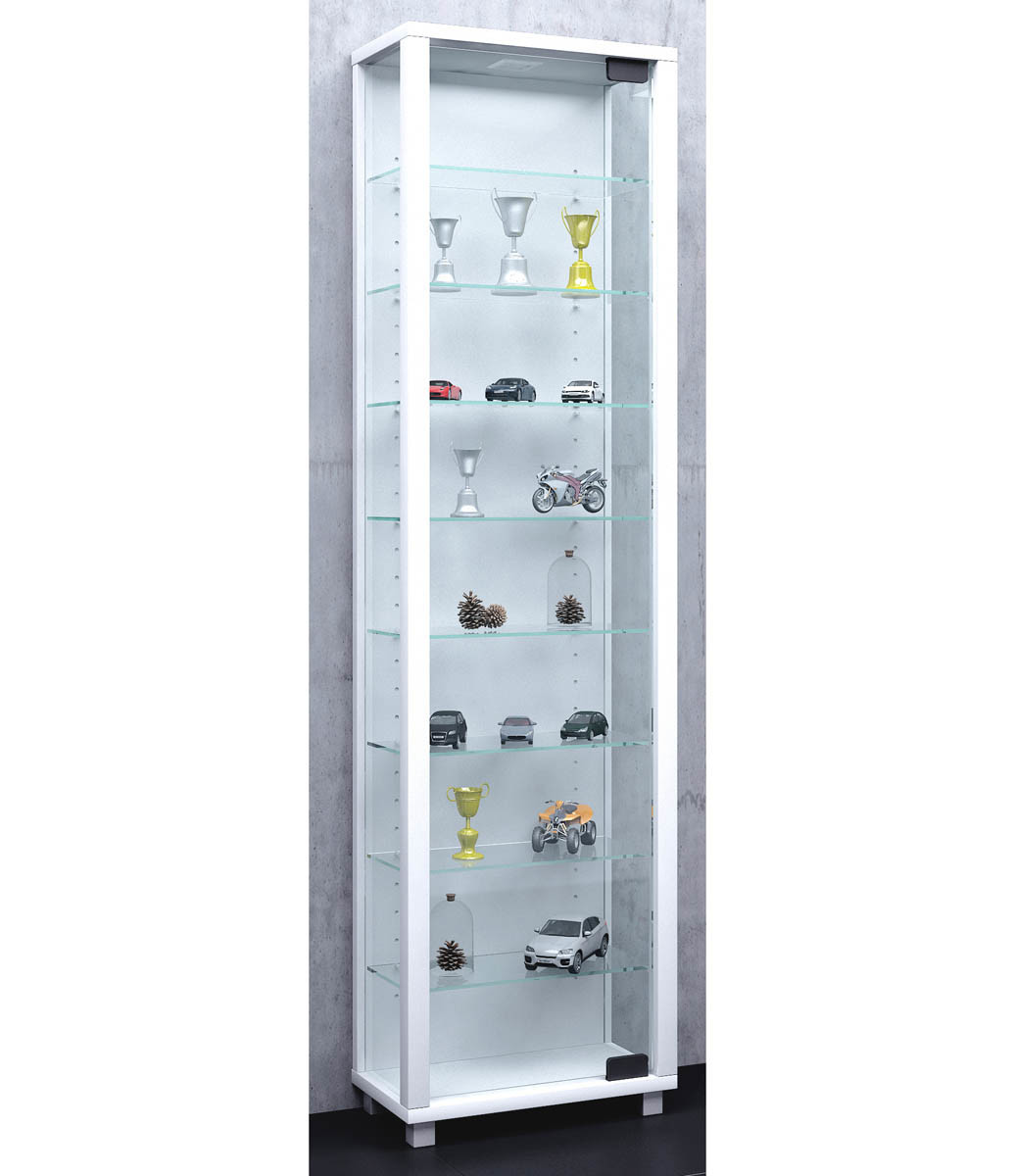 Vitrína Edana Maxi s LED osvetlením, biela