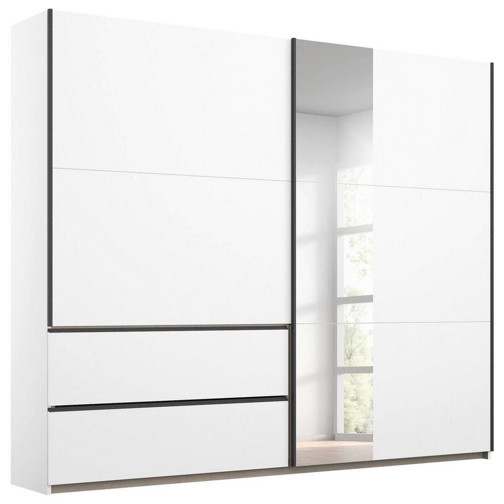 Šatníková Skriňa So Zrkadlom Sevilla, Biela, 218cm