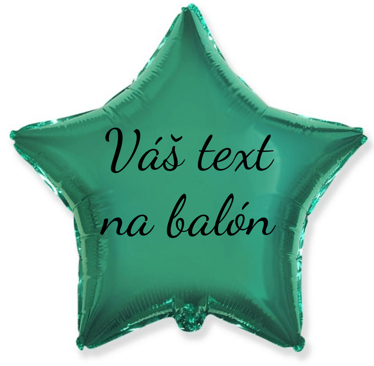 Personal Fóliový balón s textom - Tyrkysová hviezda 45 cm