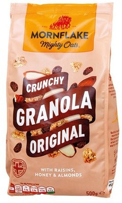 Mornflake crunchy granola 500 g original - hrozienka, mandle, med