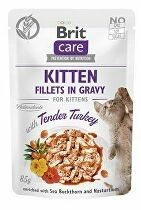 Brit Care Cat Fillets in Gravy Kitten Tend.Turkey 85g 4 + 1 zadarmo