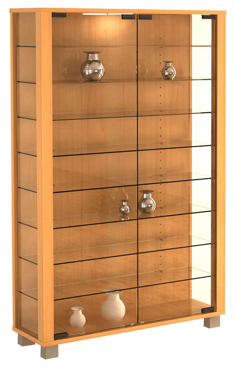 Vitrína Lumo Mini s LED osvetlením, buk