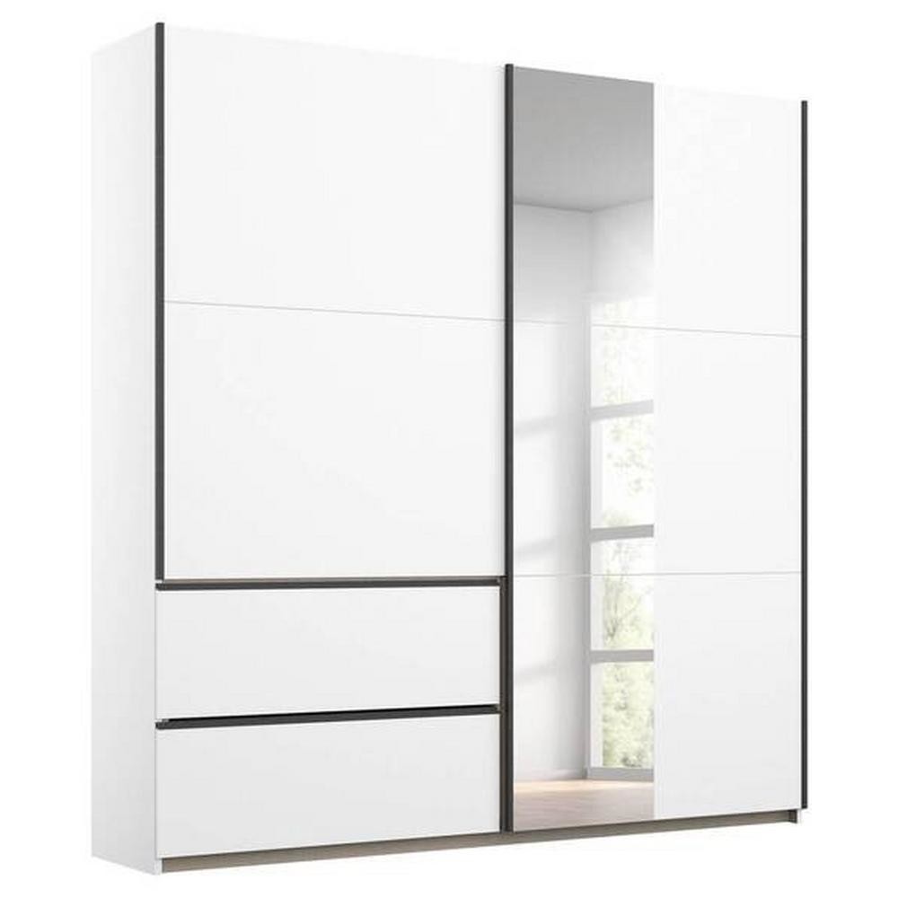 Šatníková Skriňa So Zrkadlom Sevilla, Biela, 175cm