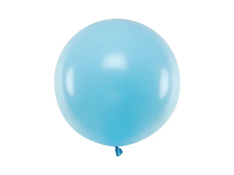 PartyDeco Guľatý latexový balón - svetlomodrý 60 cm