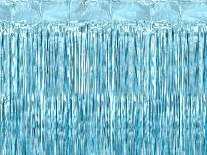 PartyDeco Party záves - Tyrkysový 90 x 250 cm