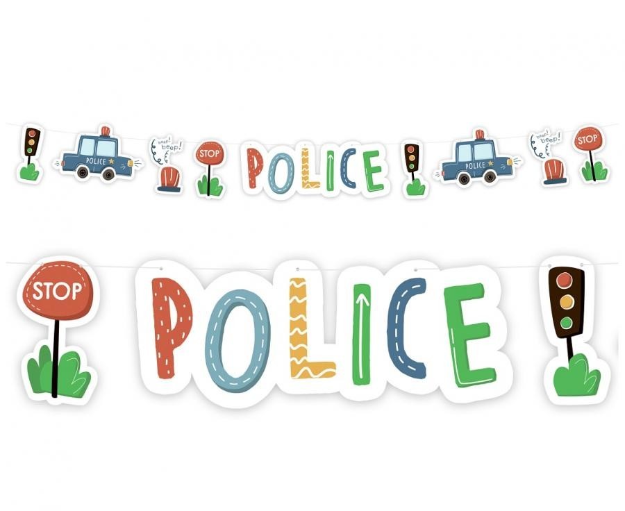 Godan Papierová girlanda - Polícia, 300 cm