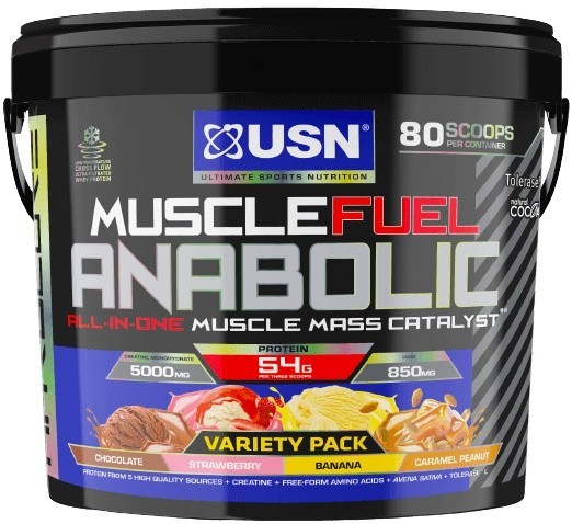 Usn muscle fuel anabolic 4000 g - mix čokoláda, jahoda, banán, arašidy
