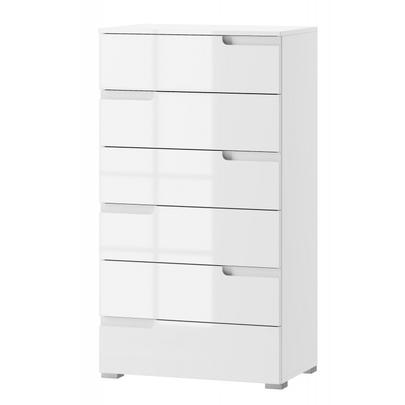 Komoda Selene 3 119 cm bílá mat/lesk