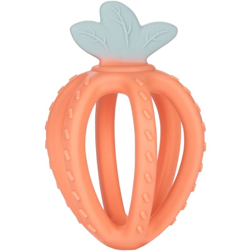 canpol babies Silicone Sensory Teether Strawberry Orange hryzadielko Orange 3m+ 1 ks