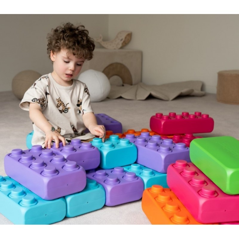 905838 Marioinex Pastelové tehlové bloky MARIOINEX - obrovské - 33ks