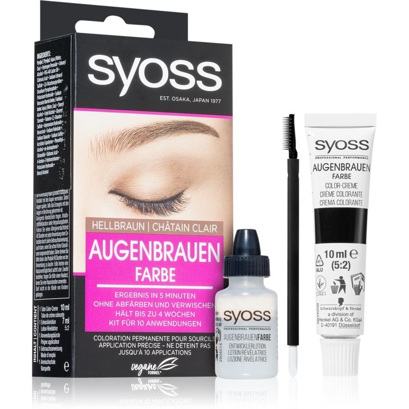 Syoss Brow Tint farba na obočie odtieň Light Brown 10 ml