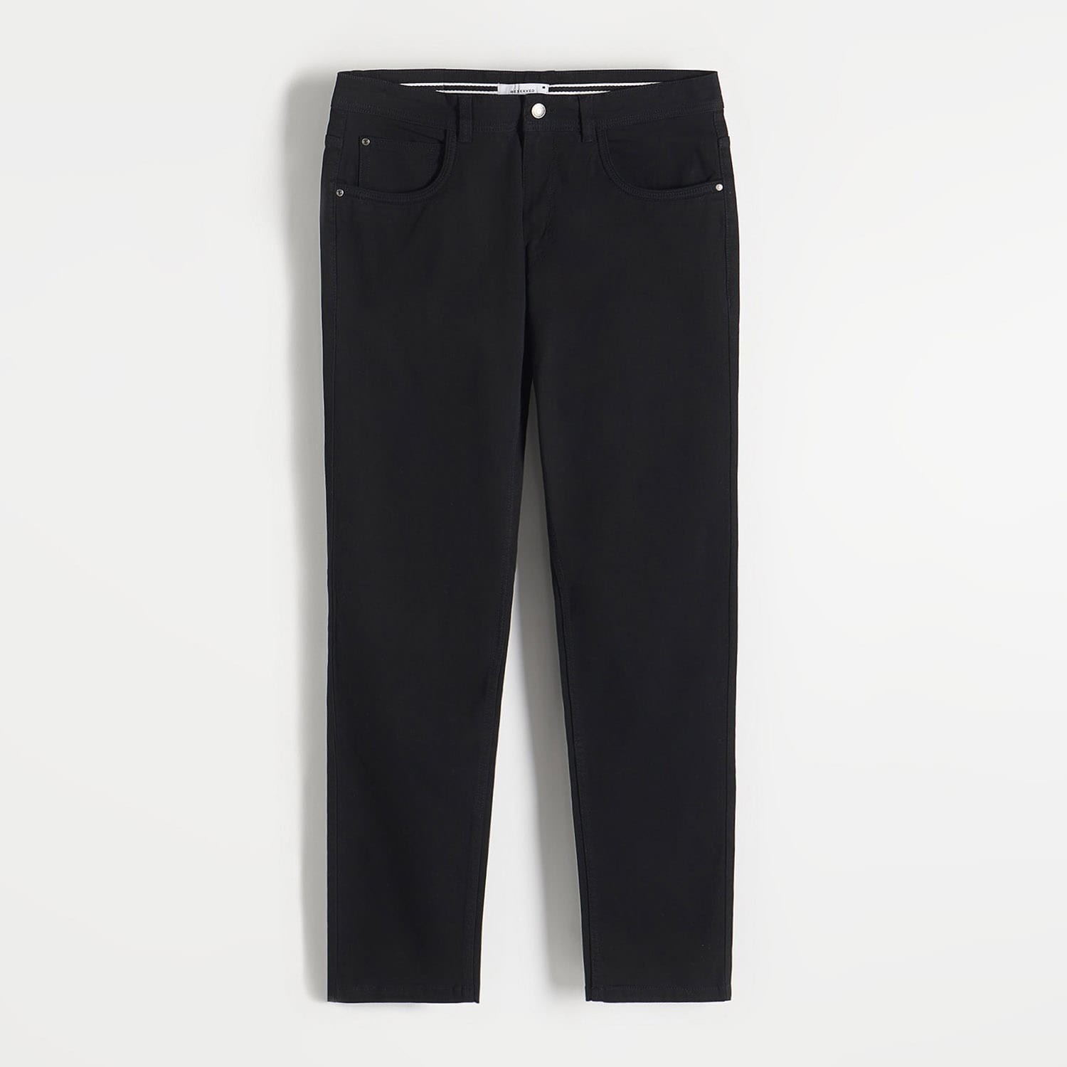 Reserved - Bavlnené nohavice slim fit - Béžová