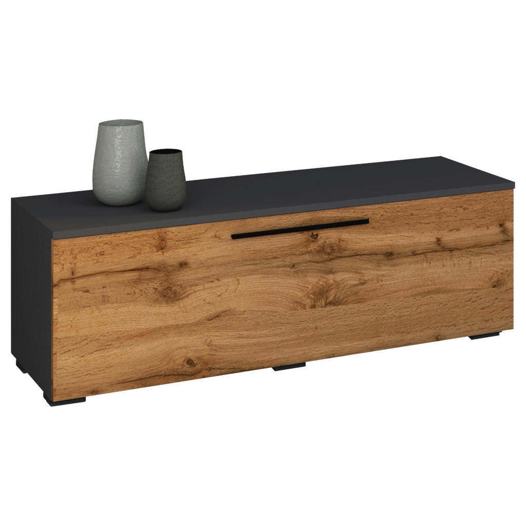 MID.YOU NÍZKA KOMODA, antracitová, 115/39/40 cm