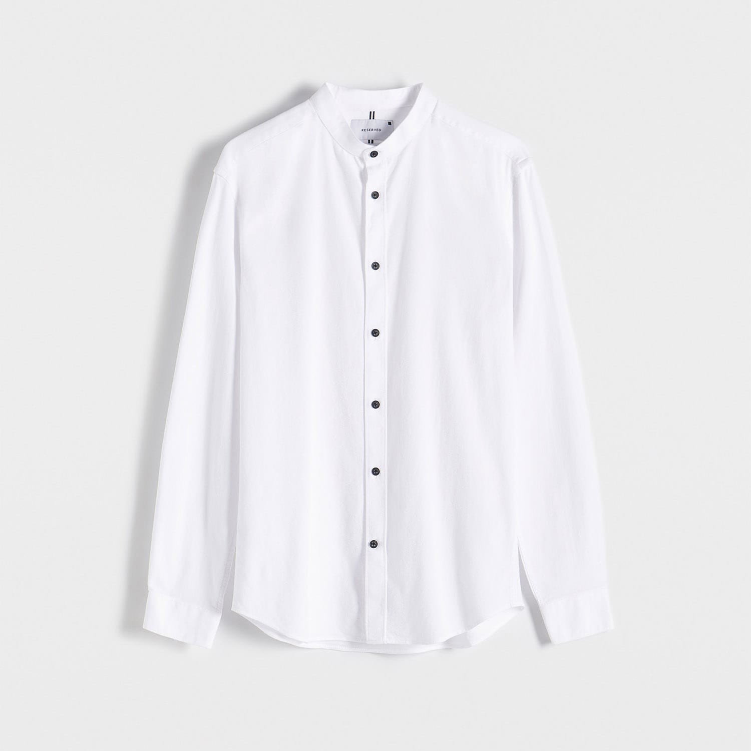 Reserved - Košeľa super slim fit so stojačikom - Biela