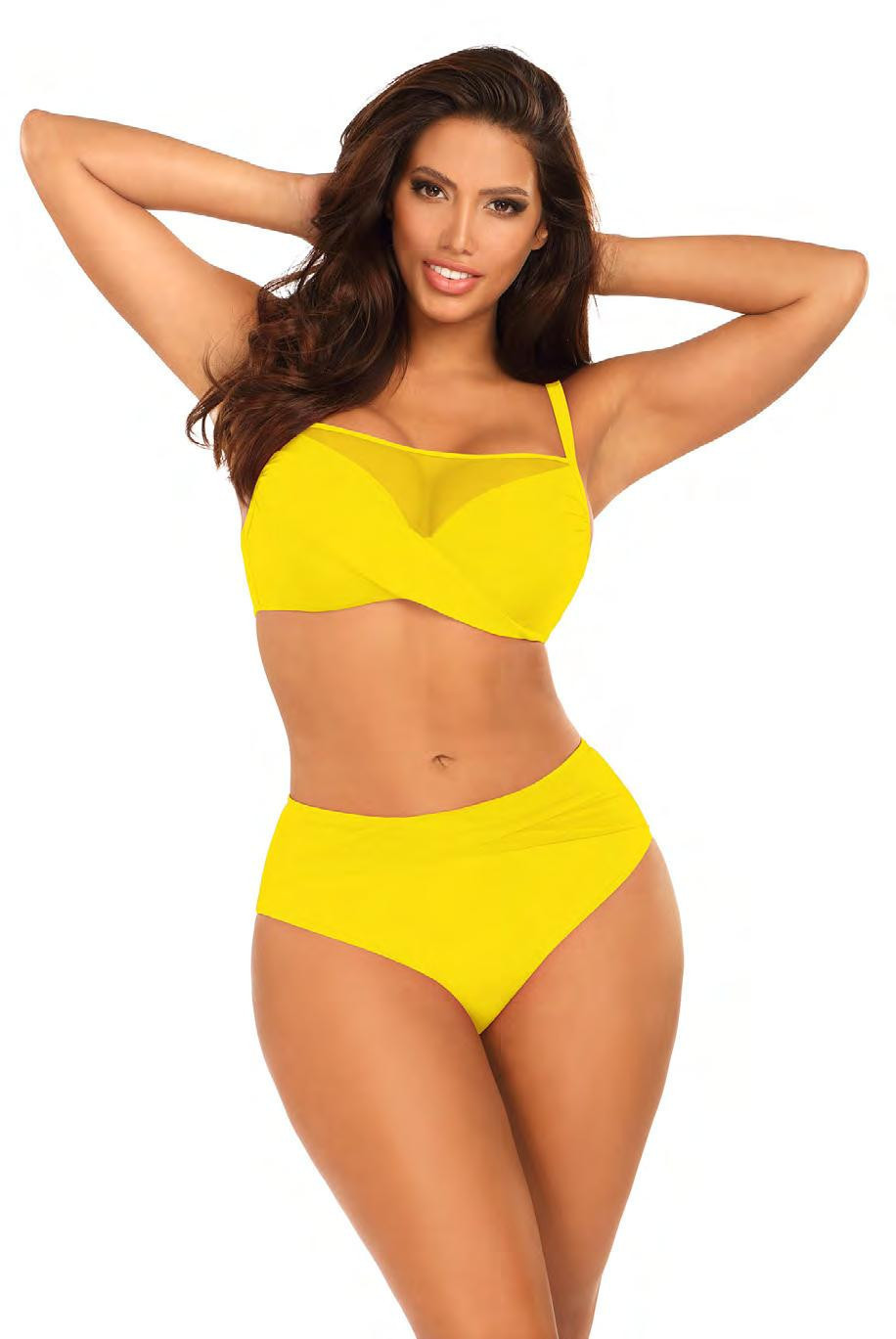Dámske dvojdielne plavky 1002N2 21 Fashion16 - SELF Žlutá 70/C
