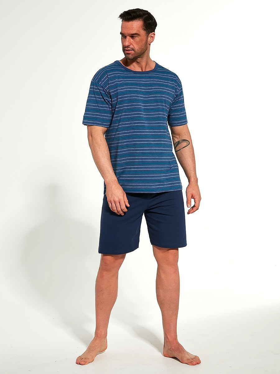 Pánske pyžamo Cornette Various 338/31 Kr/r M-2XL tmavě modrá M