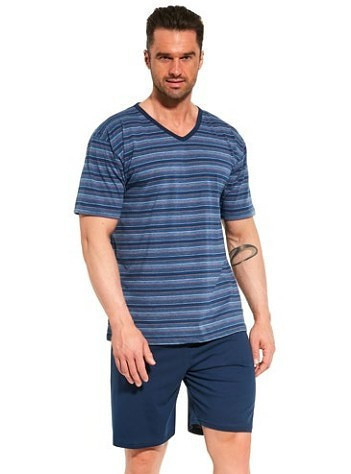 Pánske pyžamo Cornette Various 330/27 Kr/r M-2XL tmavě modrá M