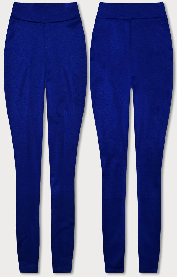 Bavlnené dámske legíny v nevädzovej farbe (YW1001-9) Modrá S (36)