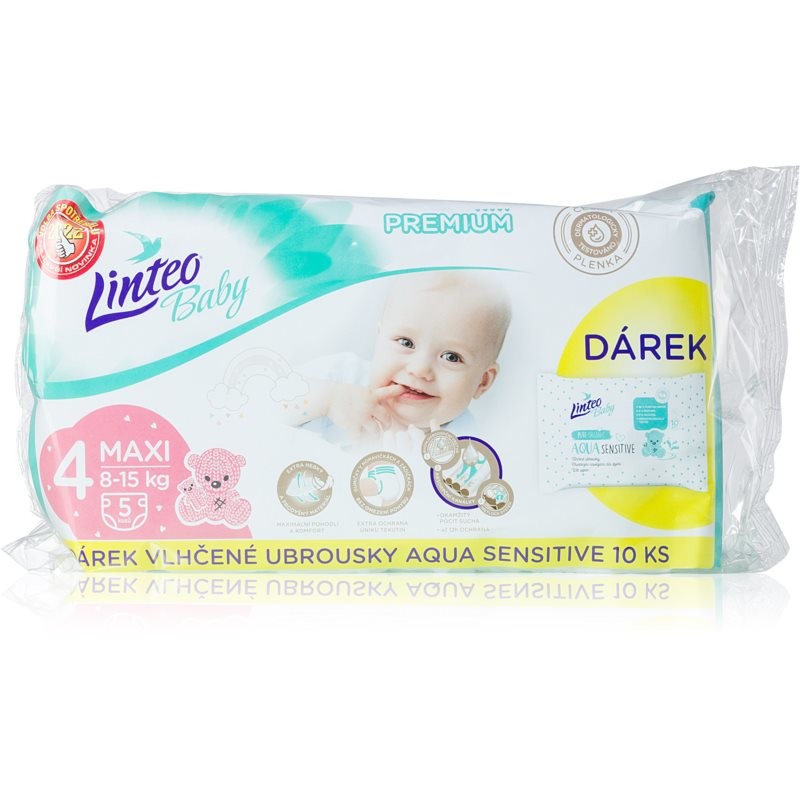 Linteo Baby Premium Maxi jednorazové plienky 8-15kg 5 ks