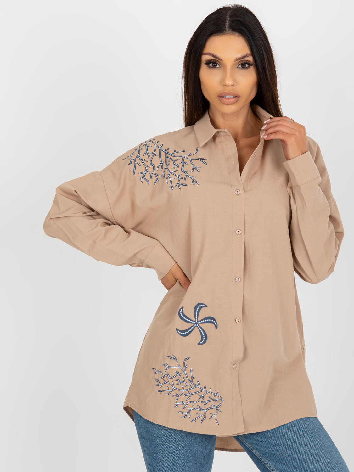 Košeľa ku KS 7005.34P béžová S