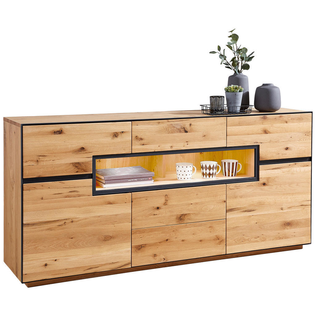 Linea Natura ŠIROKÁ KOMODA, divý dub, farby duba, 180/85/42 cm