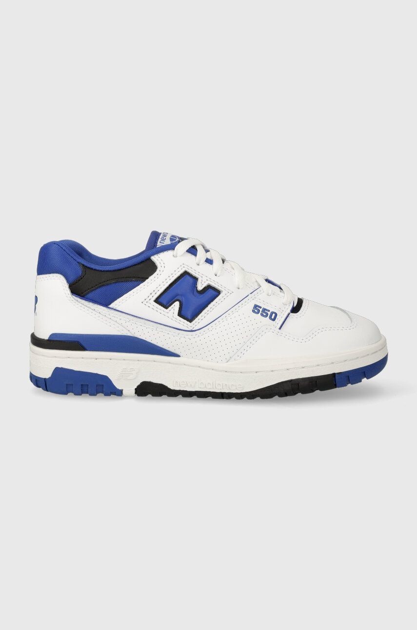 Kožené tenisky New Balance BB550SN1 biela farba