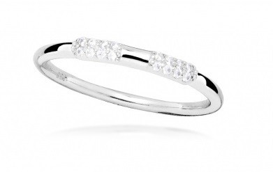 Silver Cat Očarujúce strieborný prsteň so zirkónmi SC512 54 mm