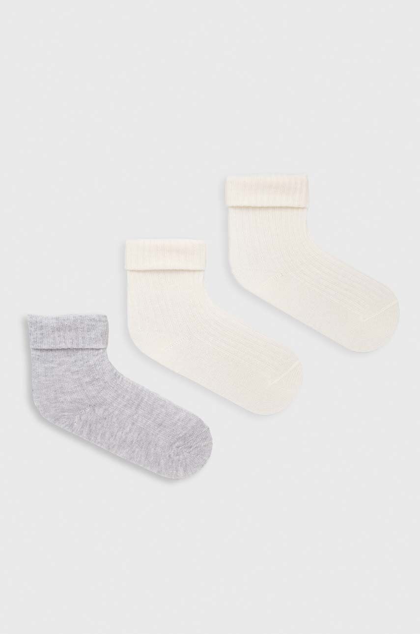 Ponožky pre bábätká United Colors of Benetton 3-pak béžová farba