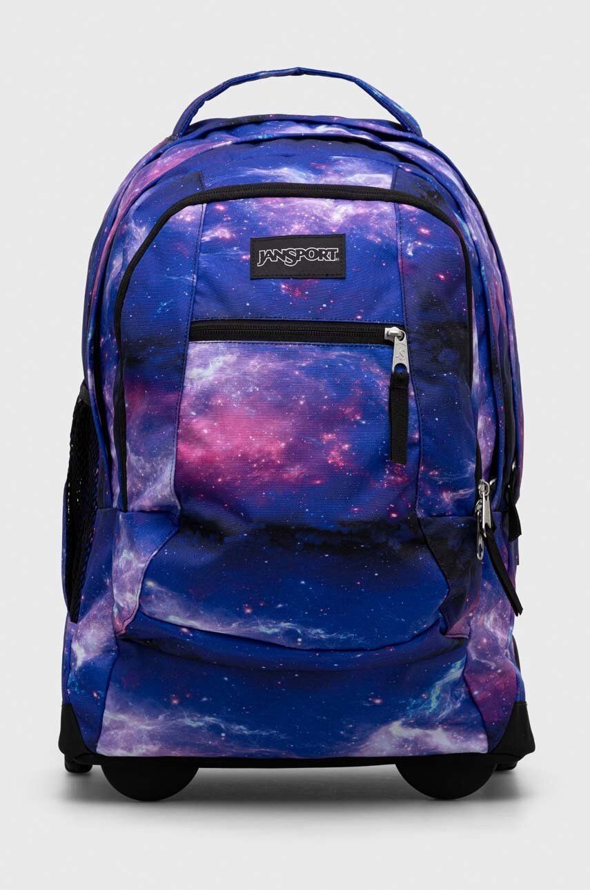 Ruksak Jansport tmavomodrá farba, veľký, vzorovaný