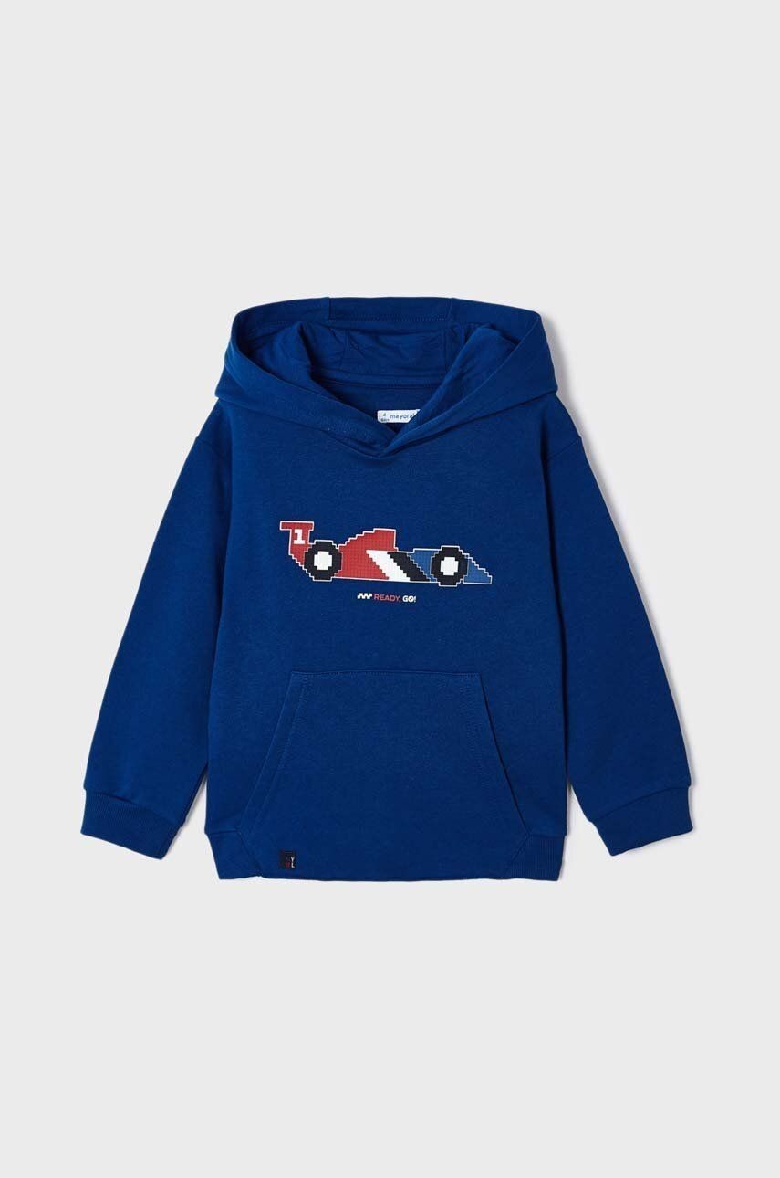 Detská mikina Mayoral s kapucňou, s potlačou
