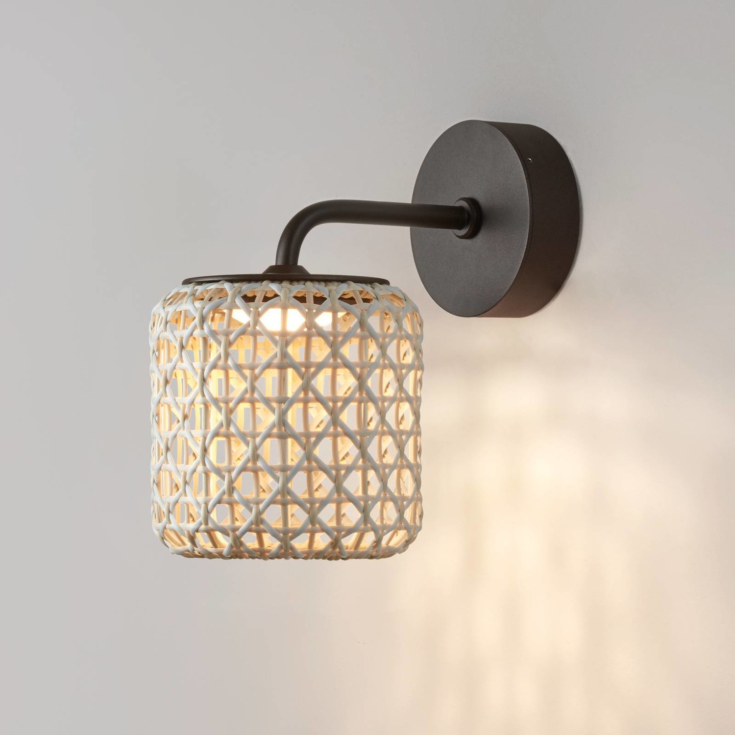 Bover Nans A LED svietidlo, béžová, Ø 16,7 cm