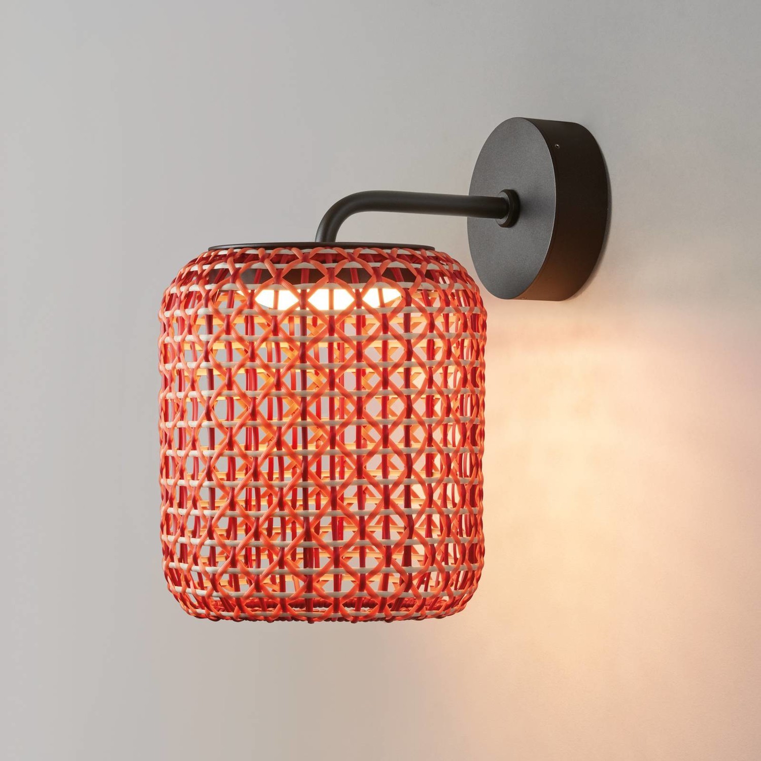 Bover Nans A LED svietidlo, červená, Ø 21,6 cm