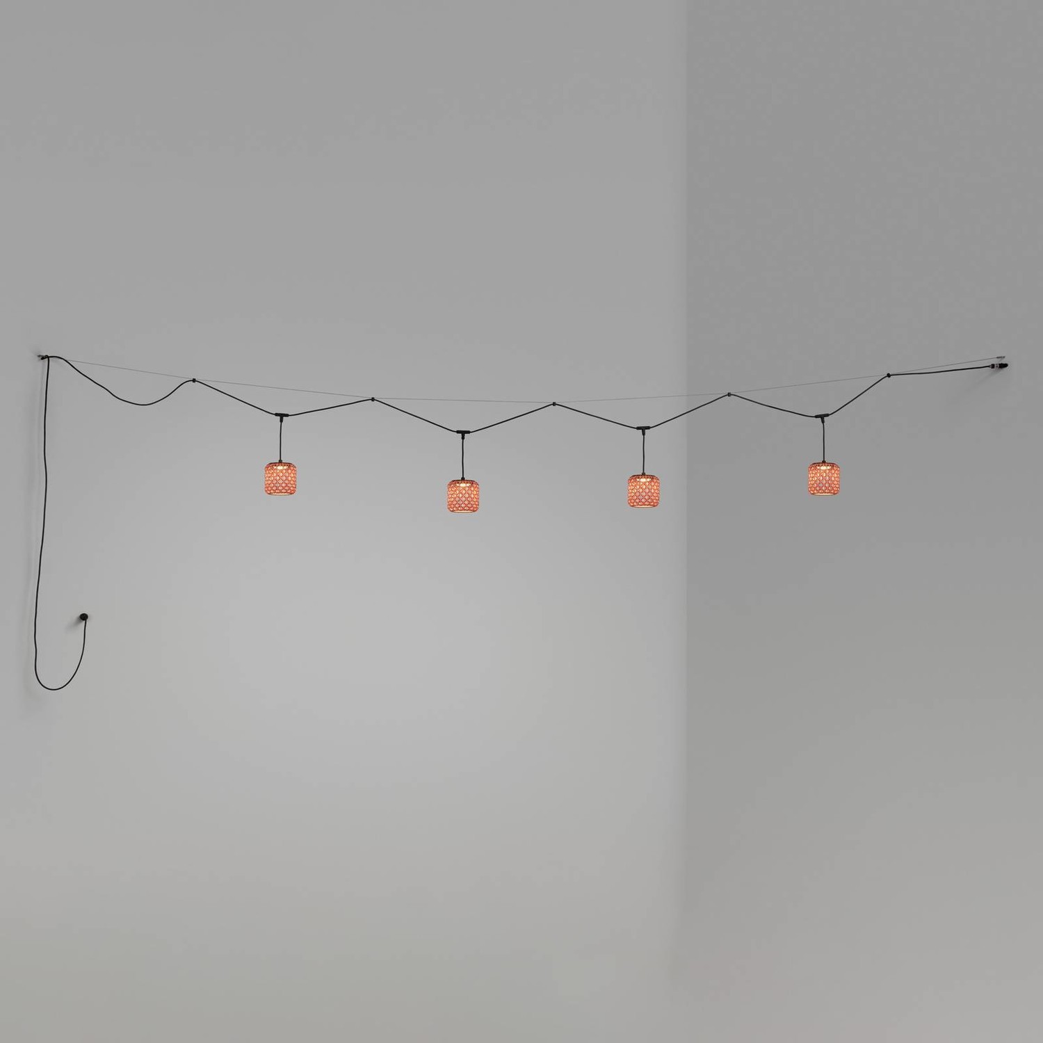Bover Nans S/16/4L LED vonkajšie svietidlo červená