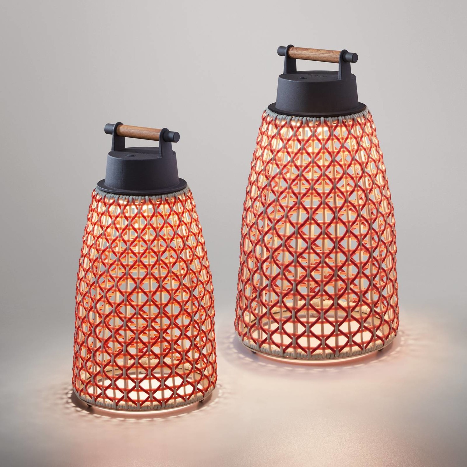 Bover Nans M/41/R lampa batérie exteriér, červená