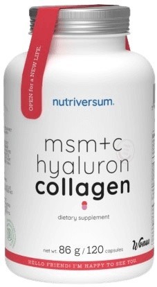 Nutriversum msm + vitamín c + kyselina hyaluronová + kolagén 120