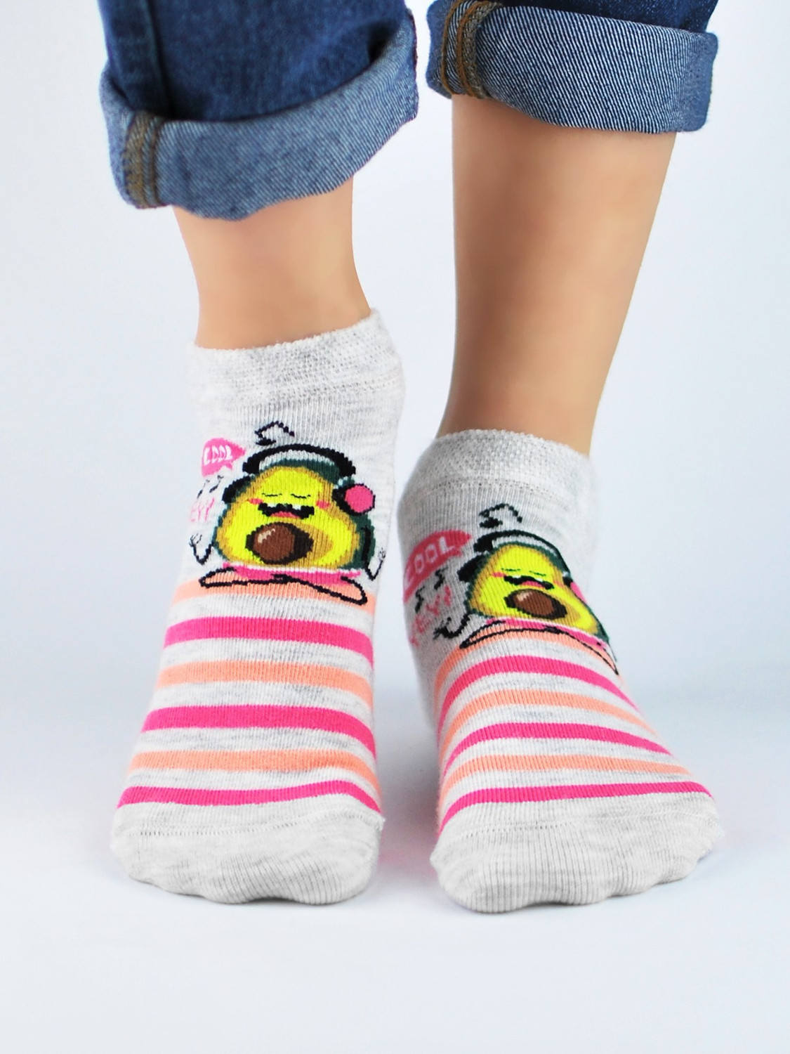 Unisex ponožky Noviti ST024 Cotton Vzor 31-38 meruňková melanž 31-34
