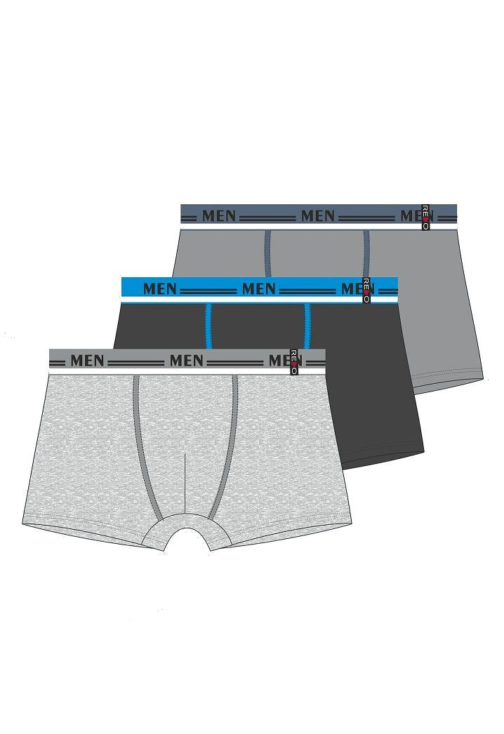Hladké pánske boxerky Redo 3XL-5XL směs barev 3xl